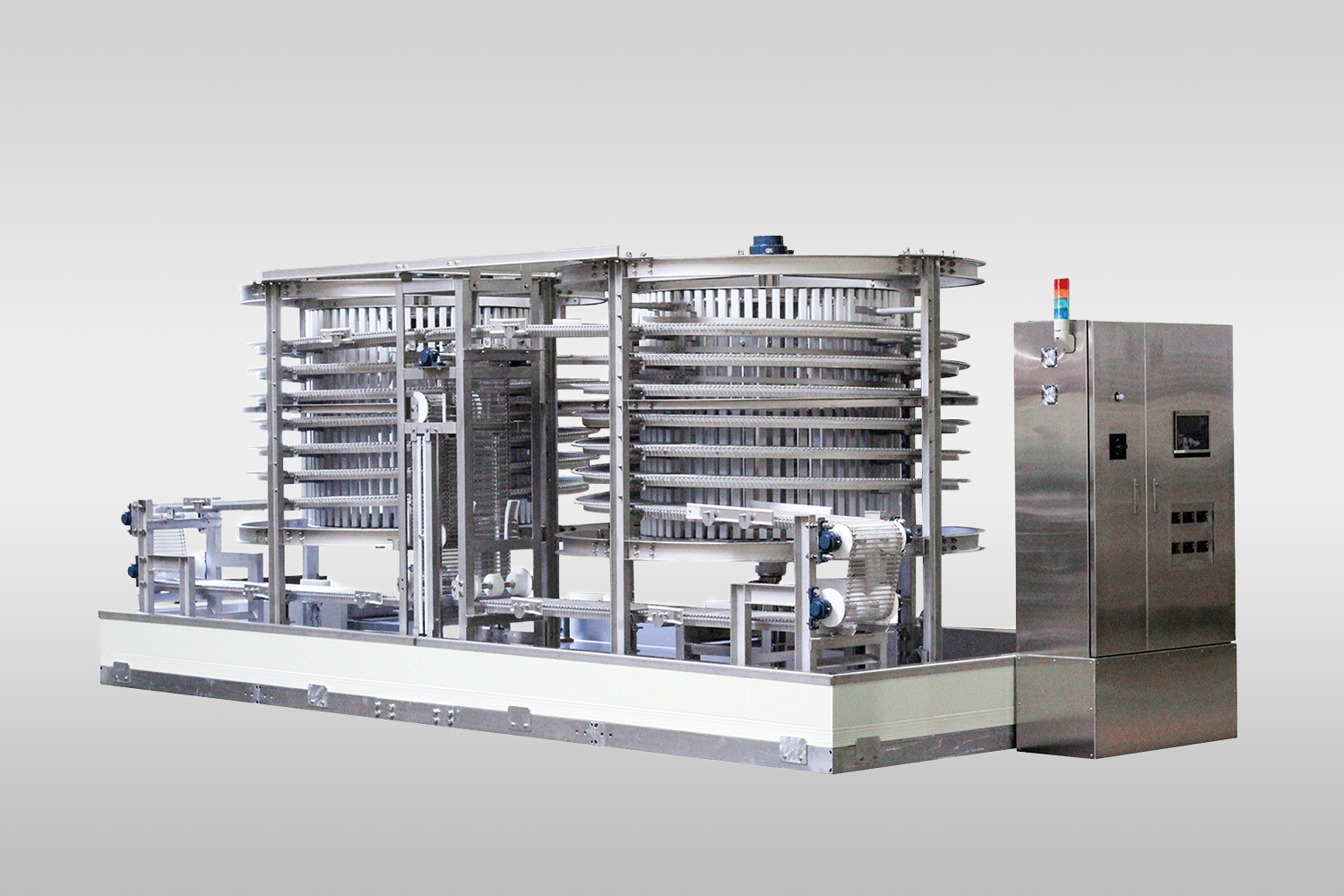 スパイラルフリーザー 全体構造｜縦型スパイラル式急速冷凍機 KOGASUN製 業務用急速冷凍装置