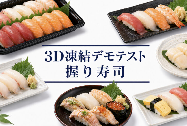寿司を3Dフリーザー®で_急速冷凍するデモテスト