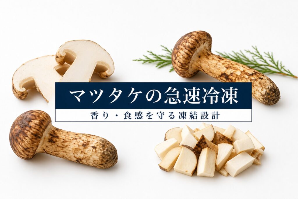 松茸の急速冷凍の品質と温度管理のチェックポイント
