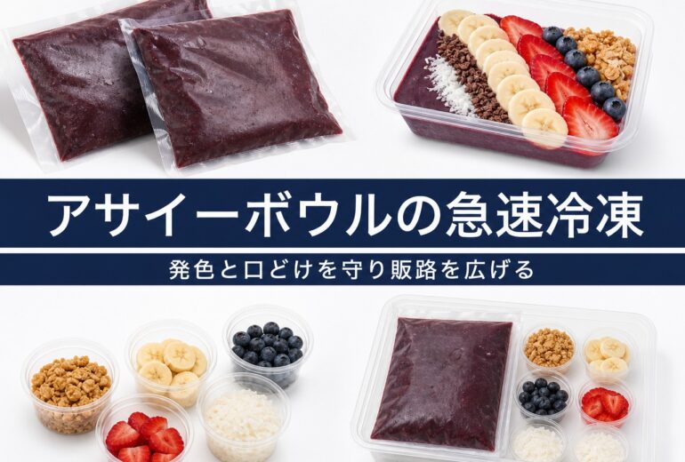 アサイーボウルの急速冷凍の品質と温度管理のチェックポイント