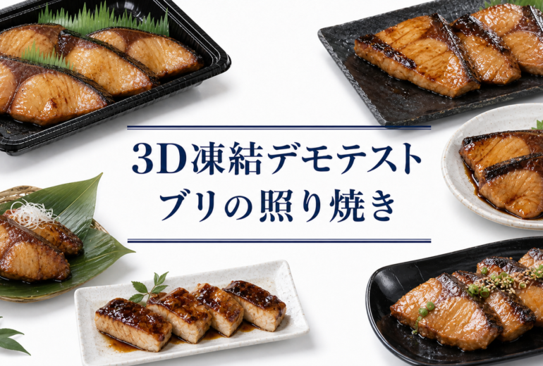 ブリの照り焼きを3Dフリーザー®で_急速冷凍するデモテスト