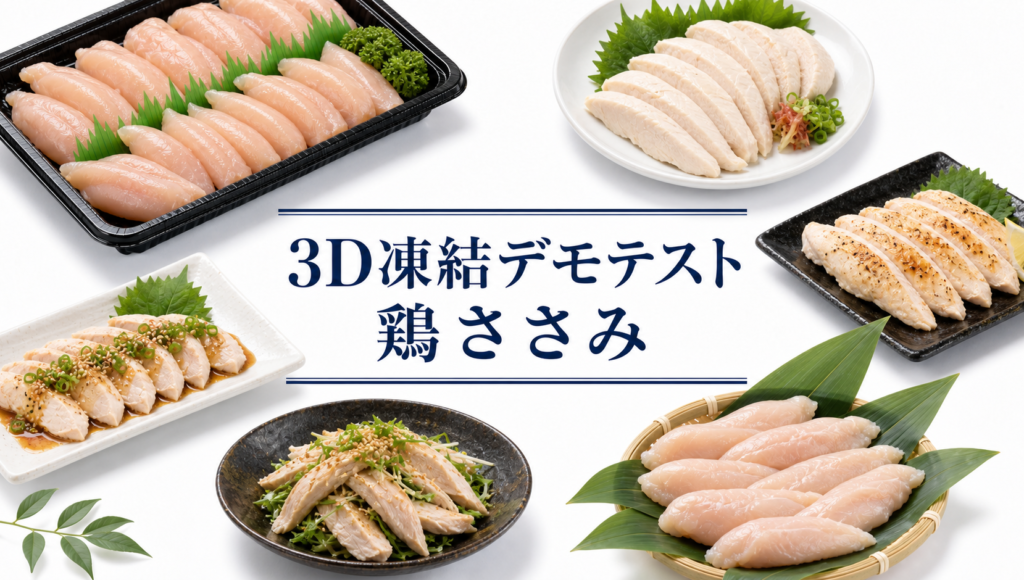 鶏ささみを3Dフリーザー®で_急速冷凍するデモテスト