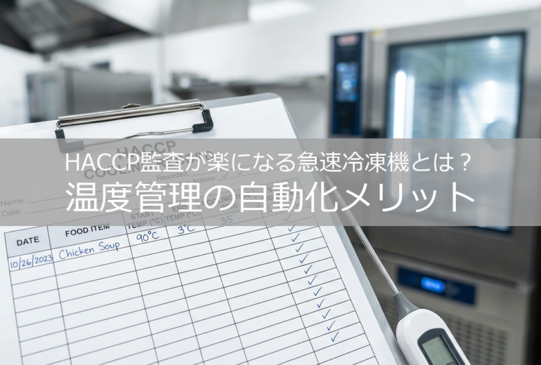 HACCP監査が楽になる急速冷凍機とは？温度管理の自動化メリット