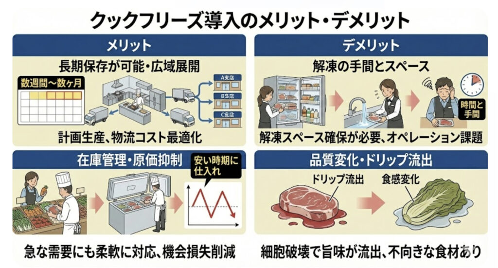 クックフリーズ導入のメリット・デメリット解説