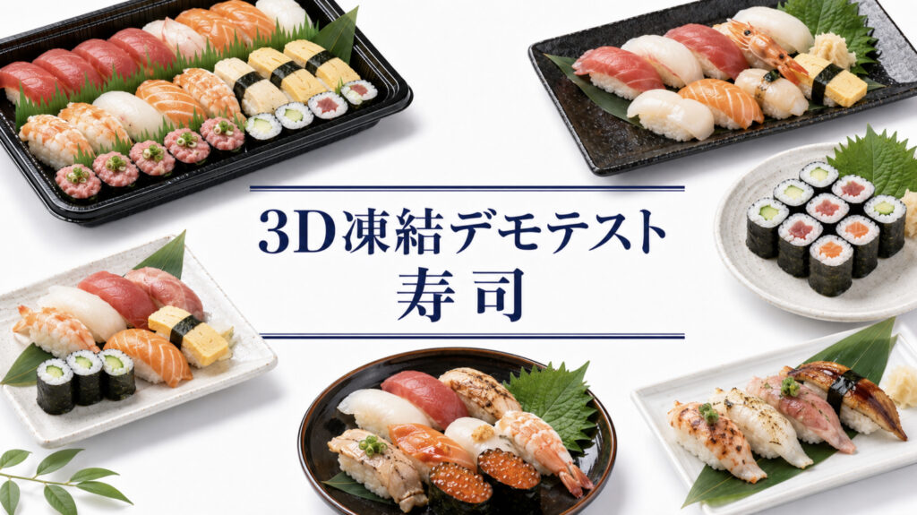 寿司を3Dフリーザー®で_急速冷凍するデモテスト