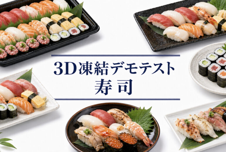 寿司を3Dフリーザー®で_急速冷凍するデモテスト
