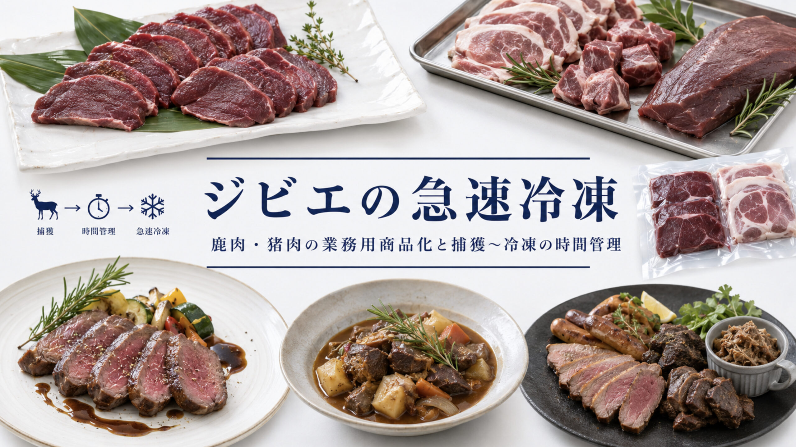 ジビエの急速冷凍｜鹿肉・猪肉の業務用商品化と認証対応｜KOGASUN