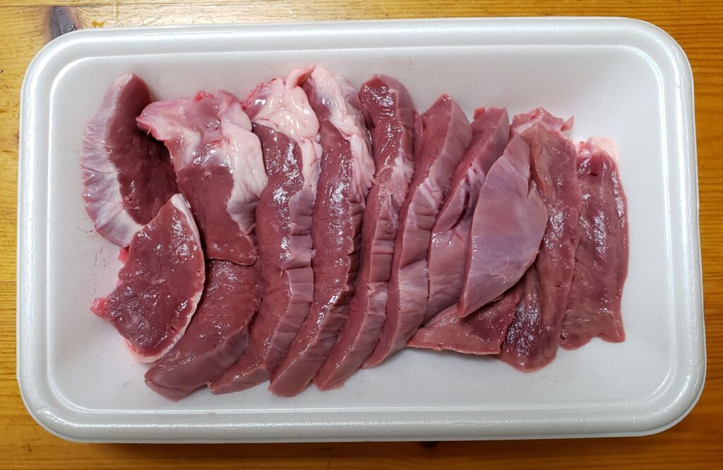 パック入りの豚ハツ