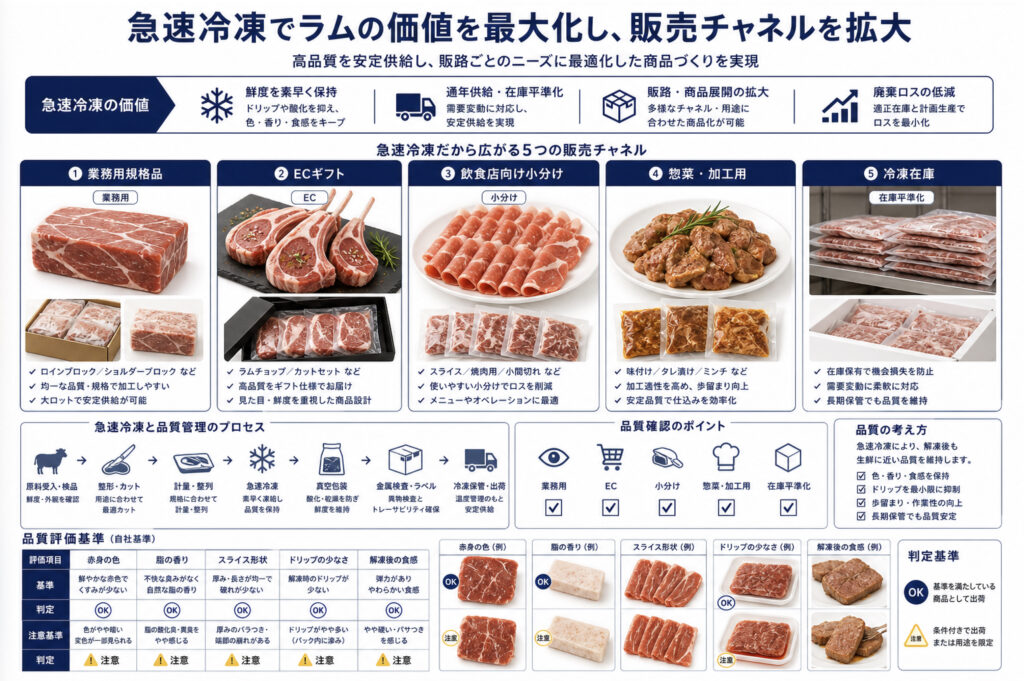 ラム肉の急速冷凍でEC、ギフト、業務用販売を広げる補助画像