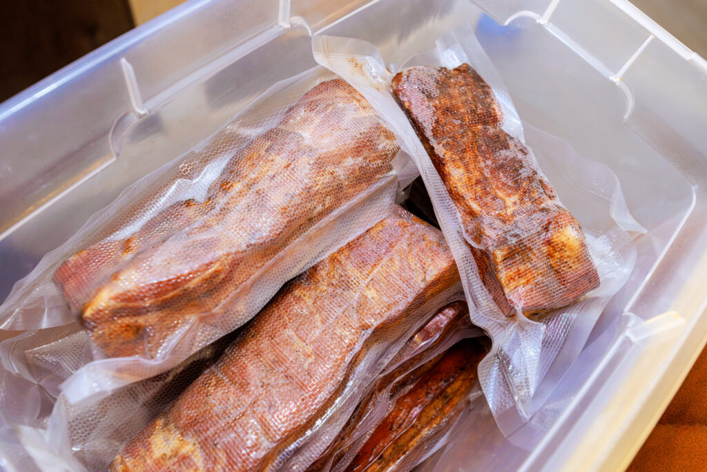 真空包装されたチャーシュー