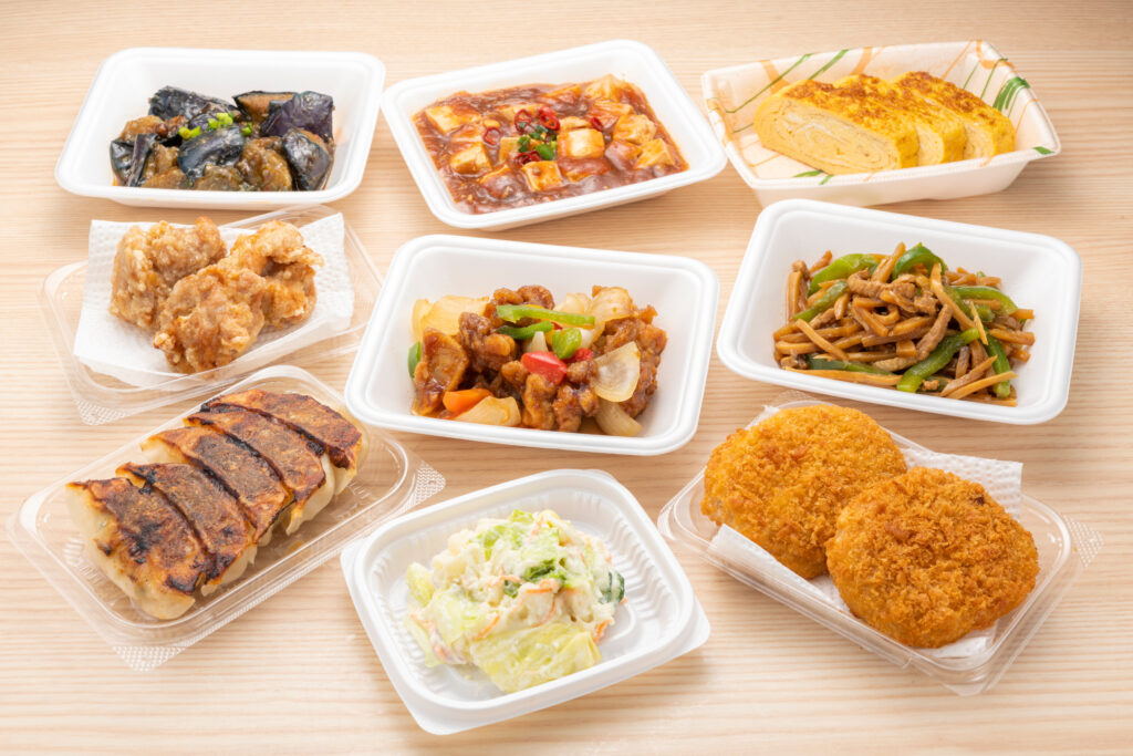 画面いっぱいのたくさんの惣菜達