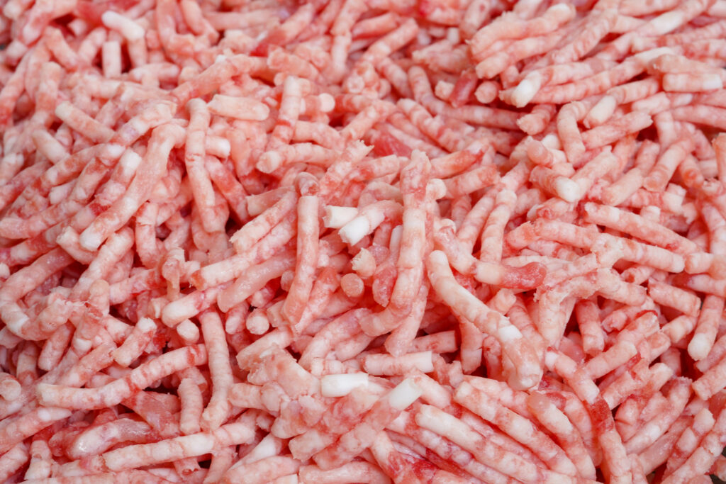 画面いっぱいの豚ひき肉