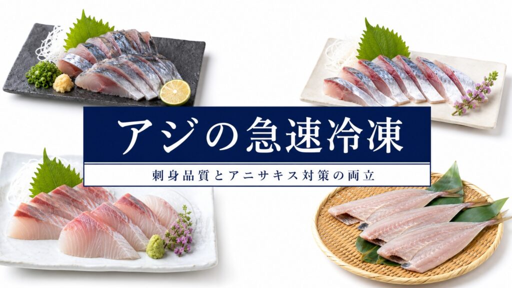 アジの急速冷凍の品質と温度管理のチェックポイント