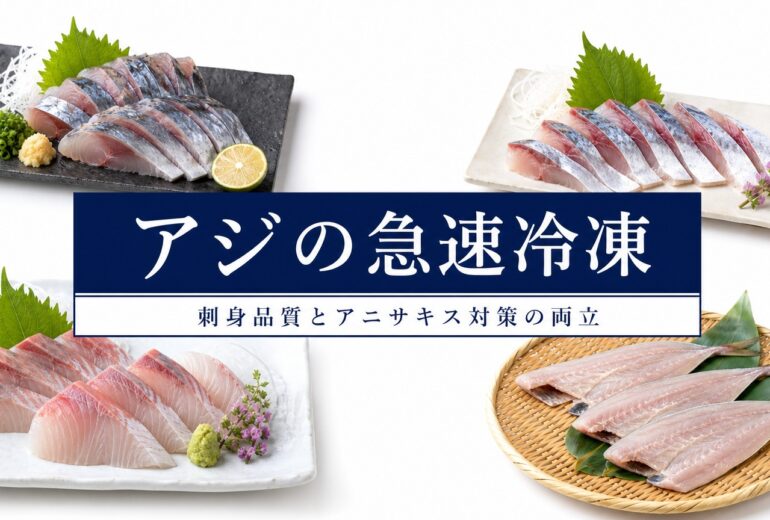アジの急速冷凍の品質と温度管理のチェックポイント