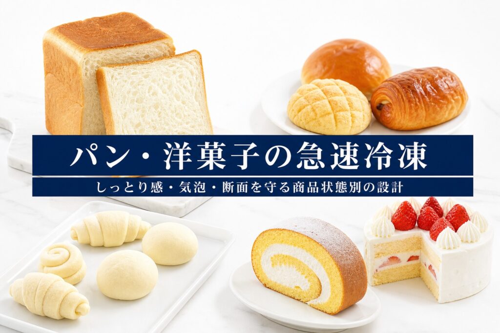 パン・洋菓子の急速冷凍｜しっとり感・気泡・断面を守る商品状態別の