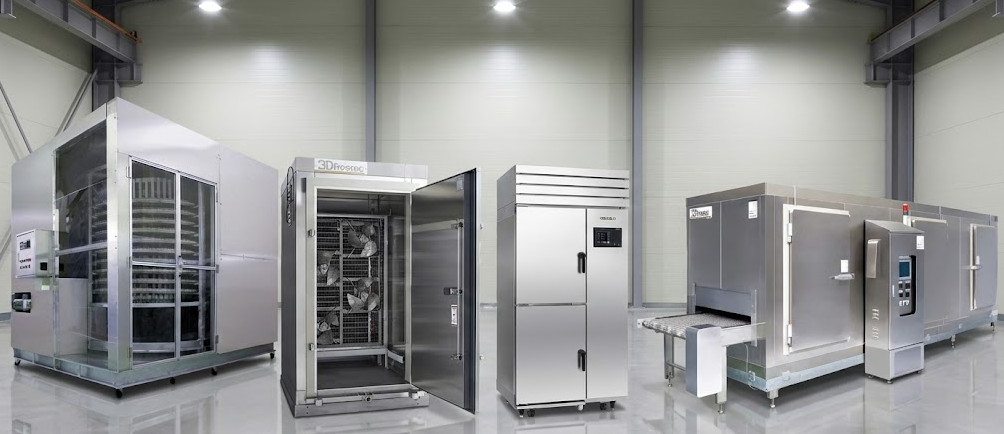 小型、中型、大型の急速冷凍機の比較画像