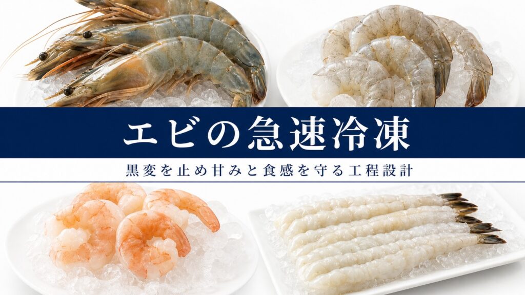 エビの急速冷凍の品質と温度管理のチェックポイント