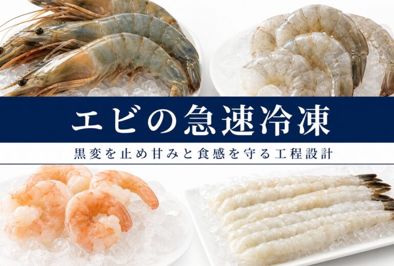 エビの急速冷凍の品質と温度管理のチェックポイント