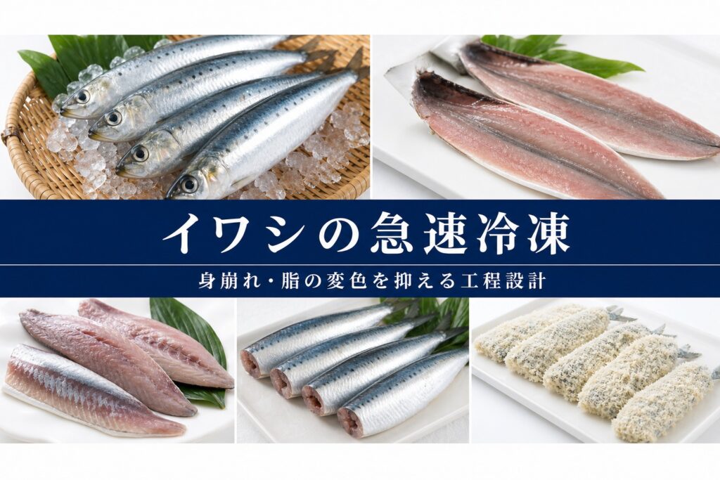 イワシの急速冷凍の品質と温度管理のチェックポイント