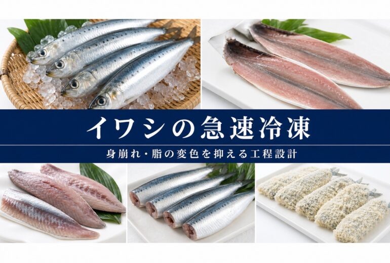 イワシの急速冷凍の品質と温度管理のチェックポイント