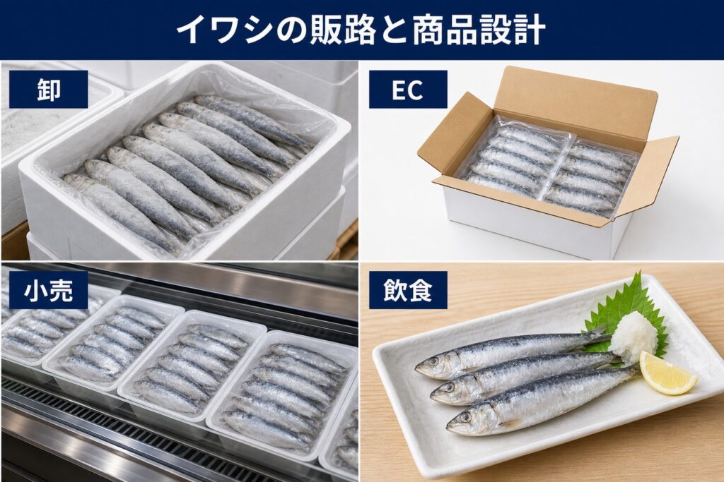 急速冷凍したイワシ(丸魚・開き・フィレ)の販路と商品設計