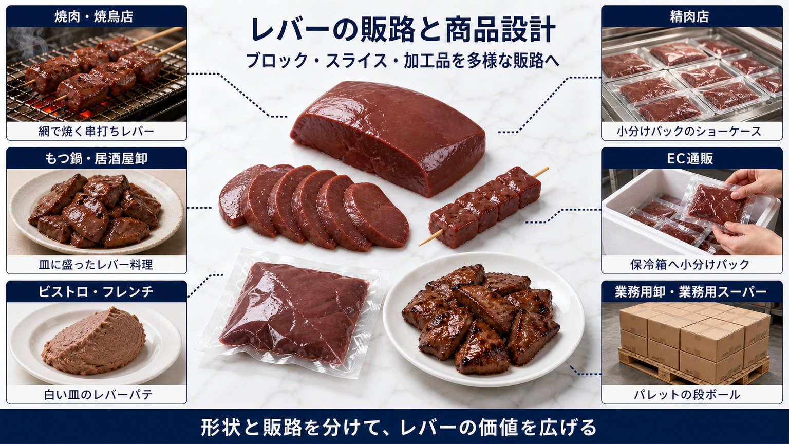 急速冷凍した豚レバーの販路と商品設計