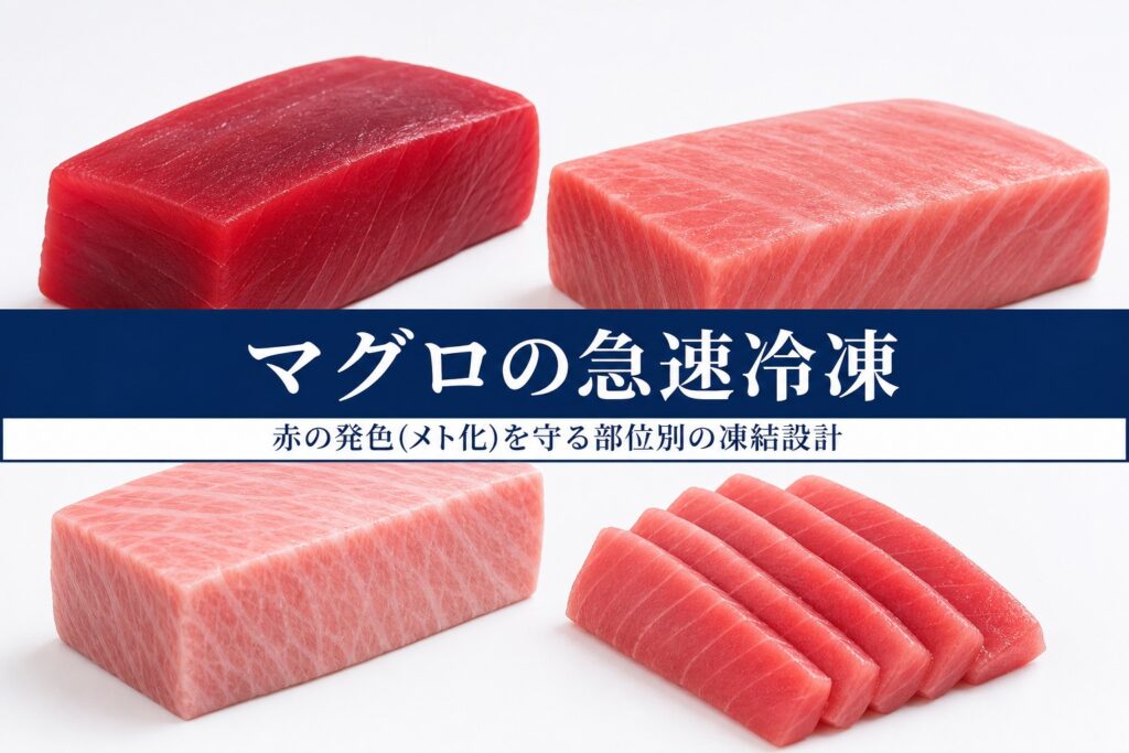 マグロの急速冷凍の品質と温度管理のチェックポイント