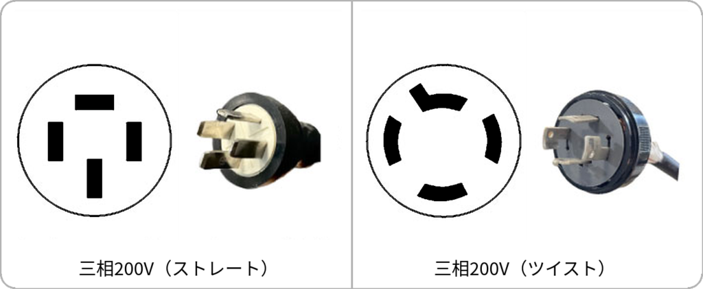 電源プラグ差し込みの比較