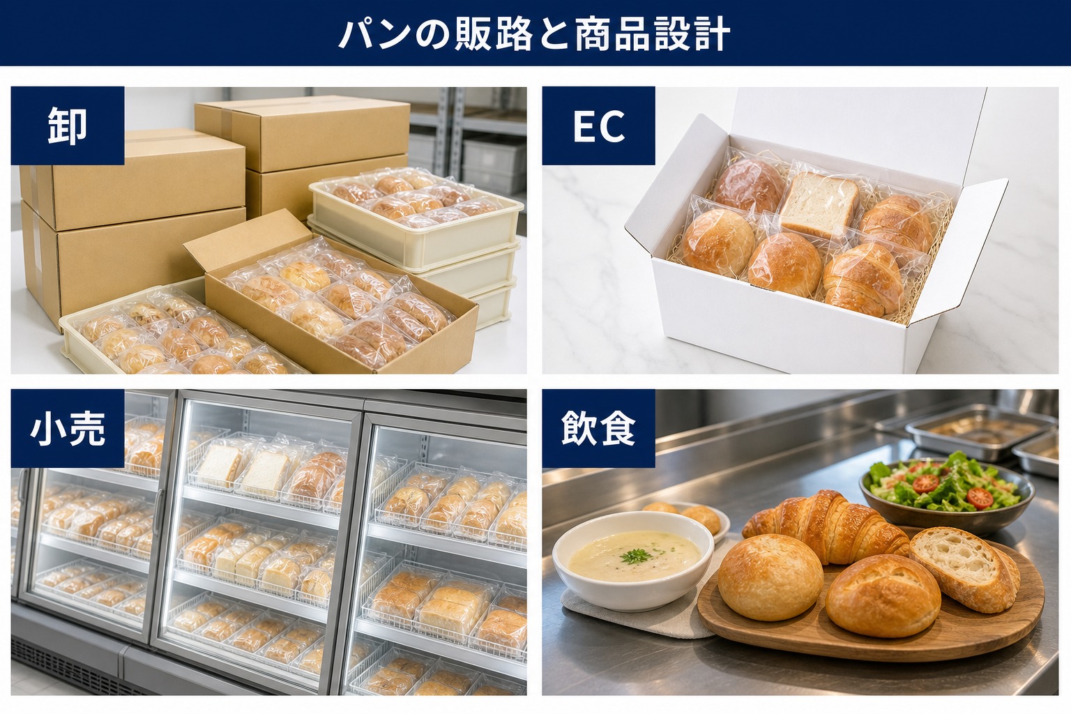 急速冷凍したパン・ベーカリー製品(成形生地・焼成パン・冷凍生地)の販路と商品設計
