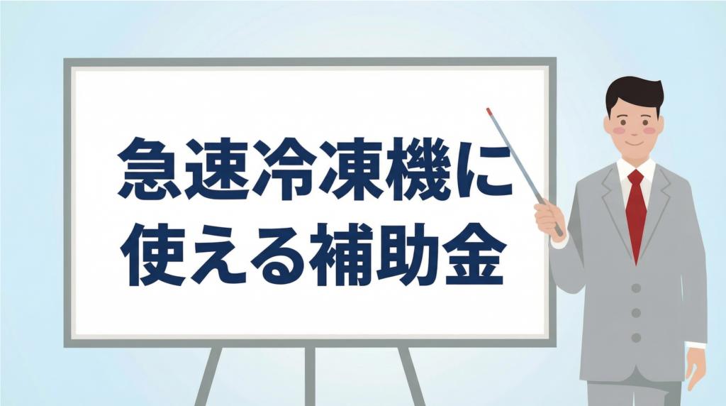 急速冷凍機に使える補助金