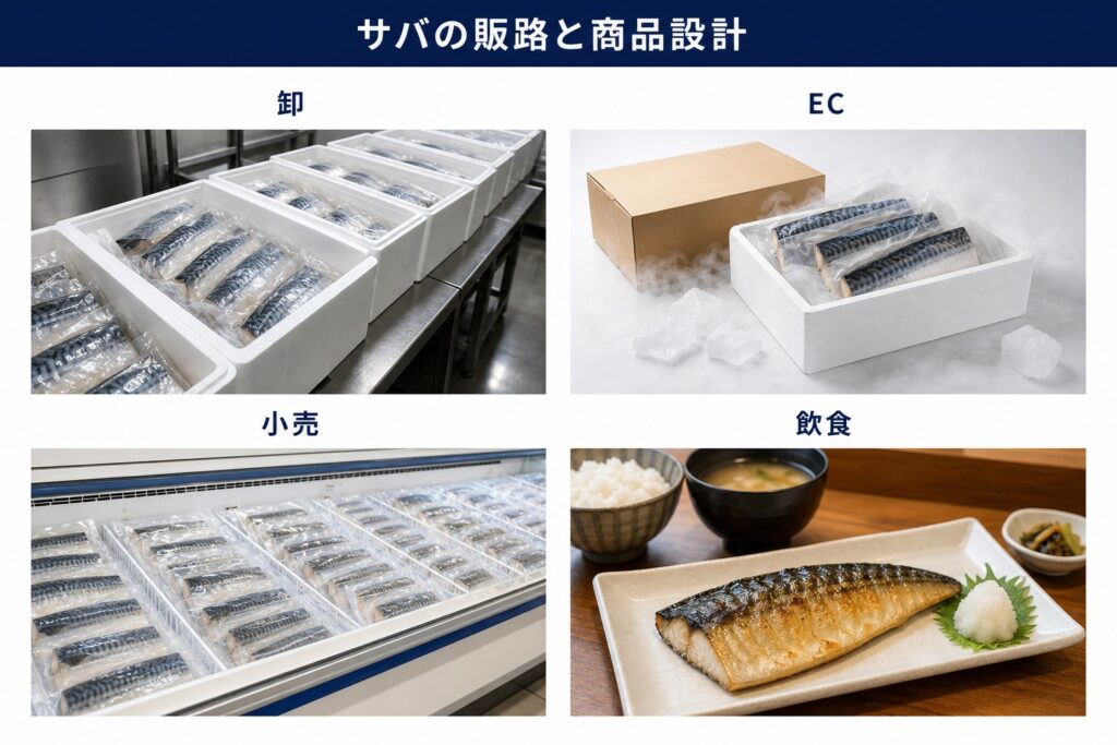 急速冷凍したサバ(フィレ・切り身・開き・〆さば)の販路と商品設計