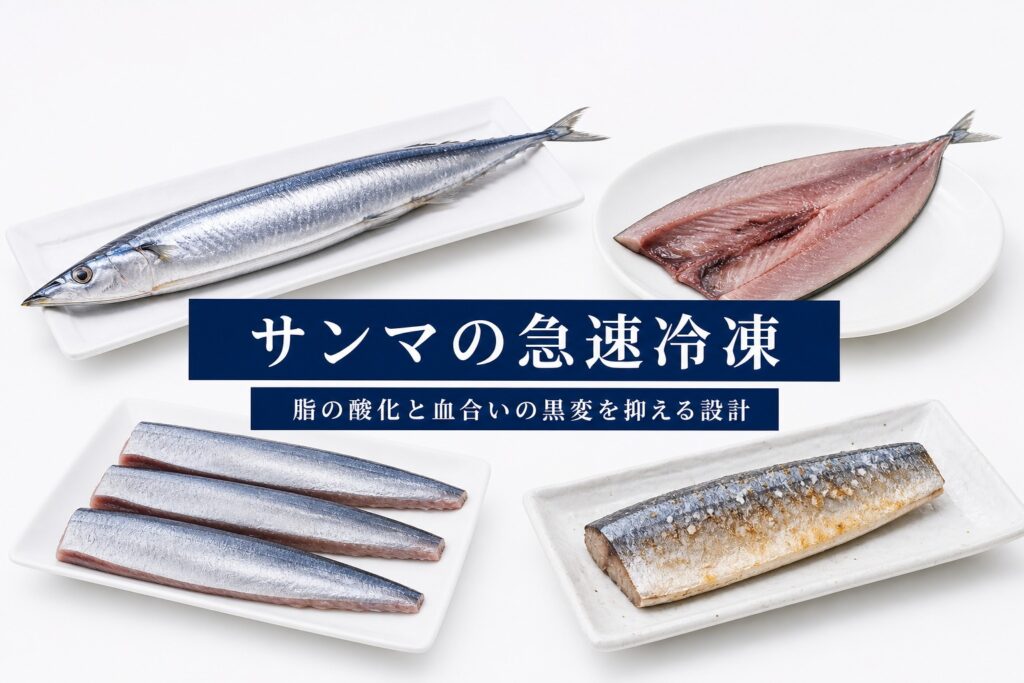 サンマの急速冷凍の品質と温度管理のチェックポイント