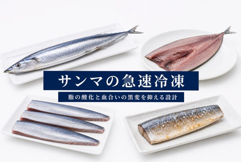 サンマの急速冷凍の品質と温度管理のチェックポイント