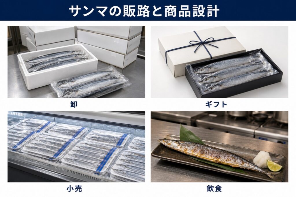 急速冷凍したサンマ(丸魚・開き・フィレ)の販路と商品設計