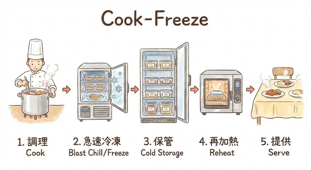 クックフリーズの流れ