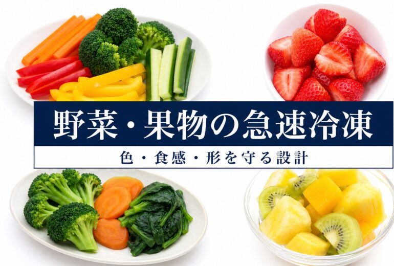 野菜・果物の急速冷凍の品質と温度管理のチェックポイント