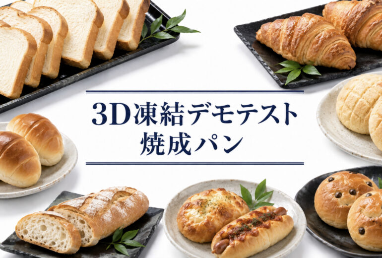 焼成パンを3Dフリーザー®で急速冷凍するデモテスト