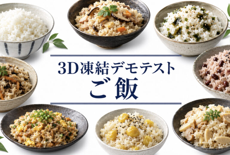 ご飯の3Dフリーザー®で急速冷凍するデモテスト