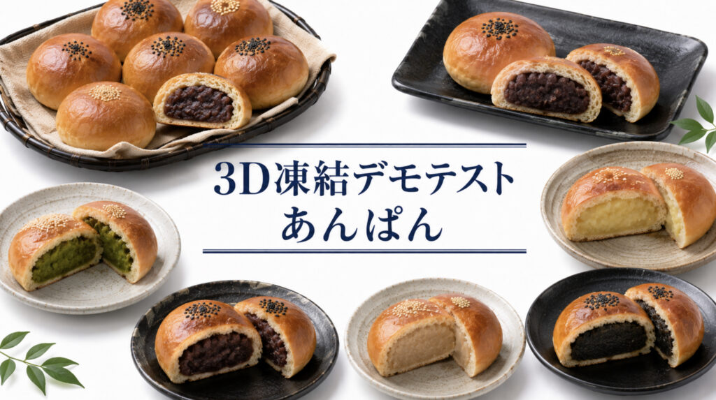 あんぱんを3Dフリーザー®で_急速冷凍するデモテスト