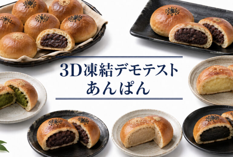 あんぱんを3Dフリーザー®で_急速冷凍するデモテスト