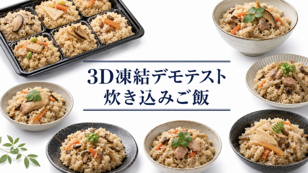 炊き込みご飯を3Dフリーザー®で_急速冷凍するデモテスト