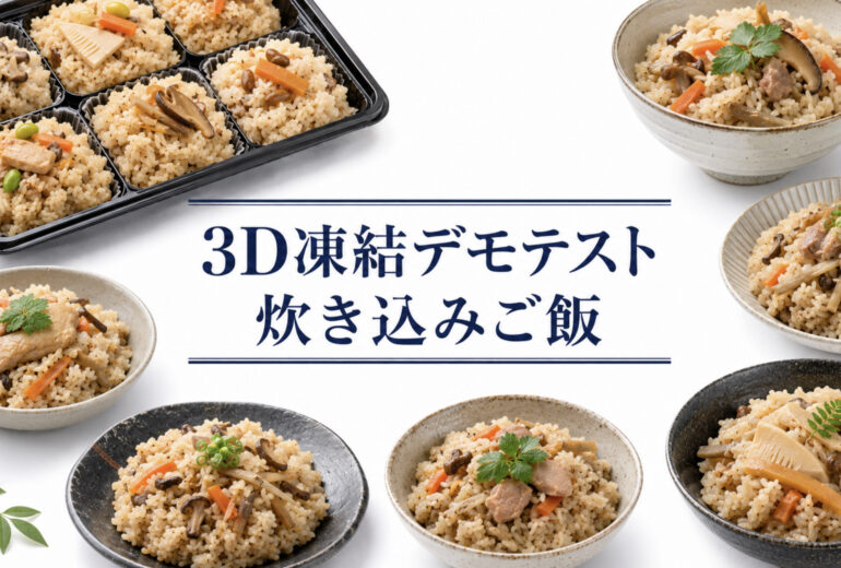 炊き込みご飯を3Dフリーザー®で_急速冷凍するデモテスト