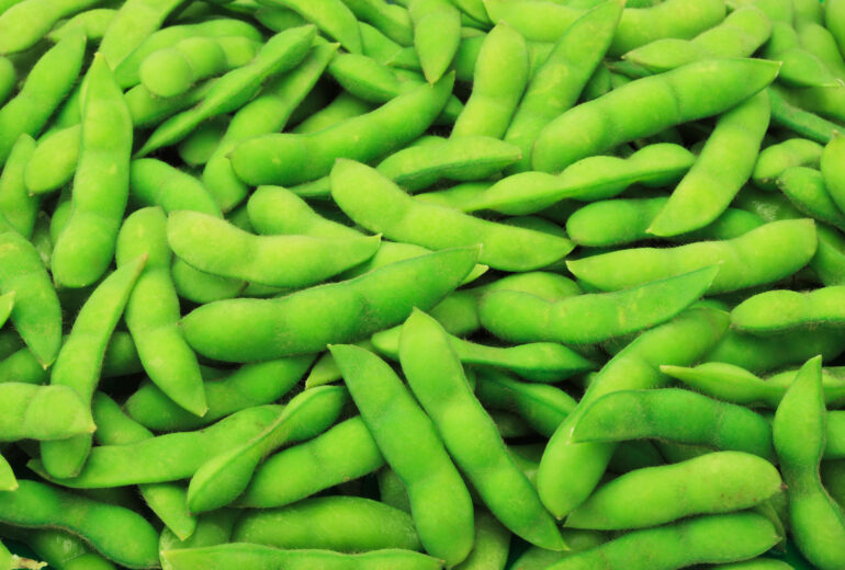 画面いっぱいの枝豆