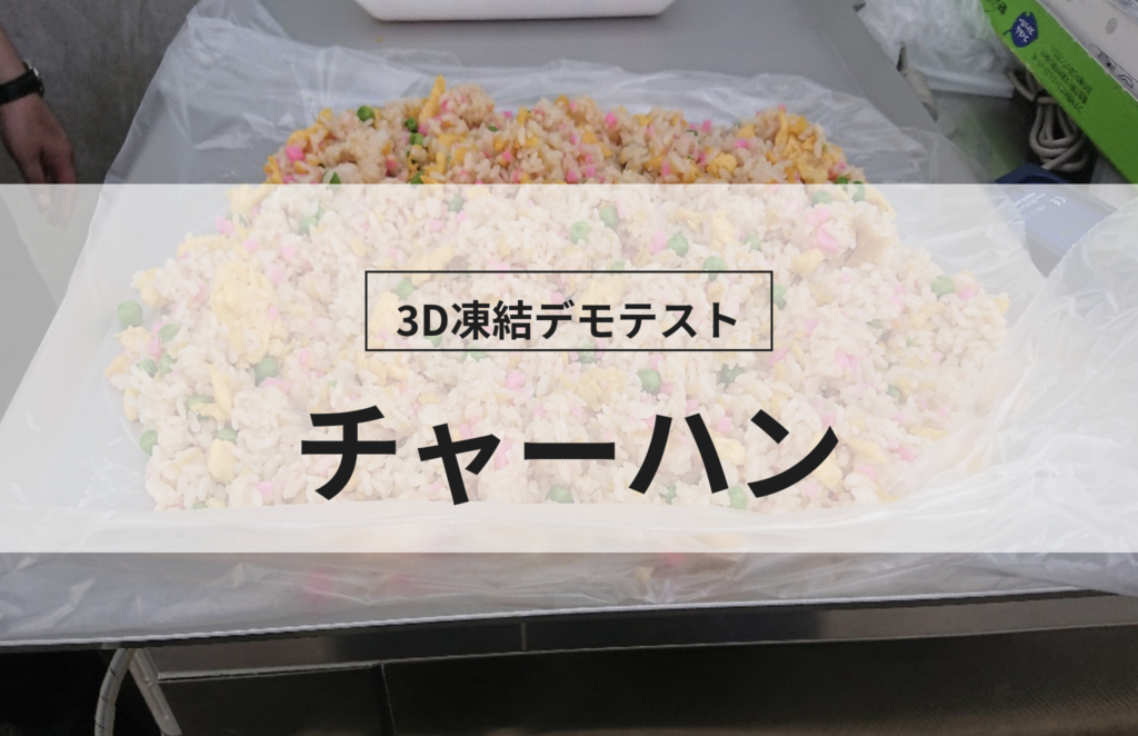 3D凍結デモテストに使用するチャーハン（冷凍前）の写真