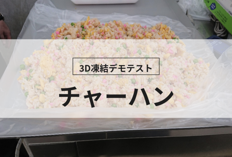 3D凍結デモテストに使用するチャーハン（冷凍前）の写真