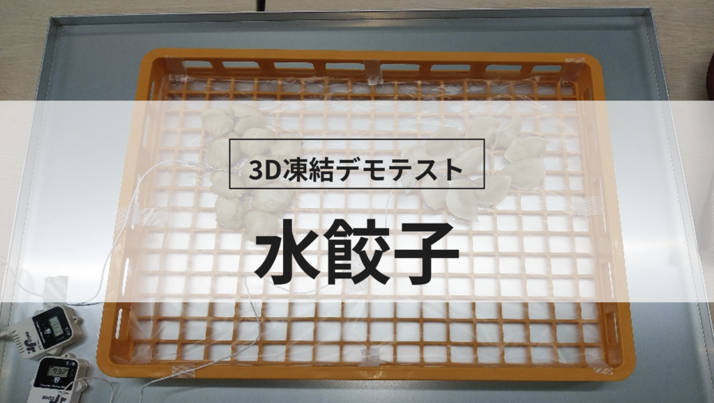 3D凍結デモテストに使用する水餃子（冷凍前）の写真