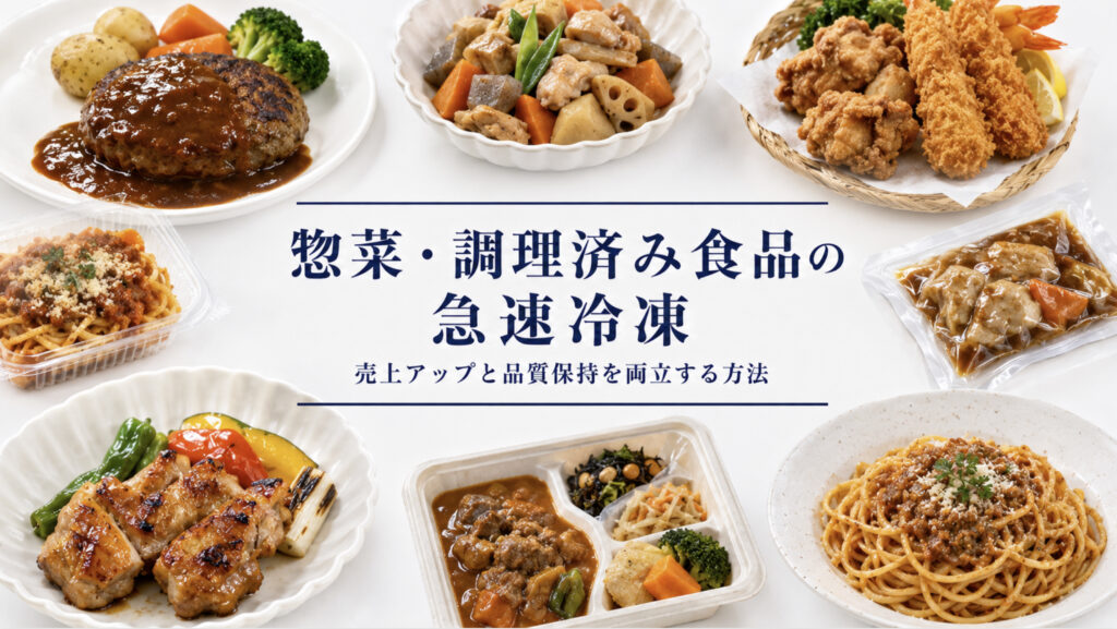 惣菜・調理済み食品の急速冷凍で商品化を進める企画図