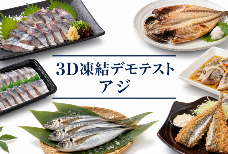 アジを3Dフリーザー®で_急速冷凍するデモテスト