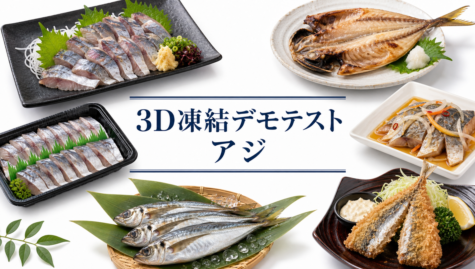 獲れたてのアジを3D凍結&reg;で急速冷凍｜青魚の鮮度検証