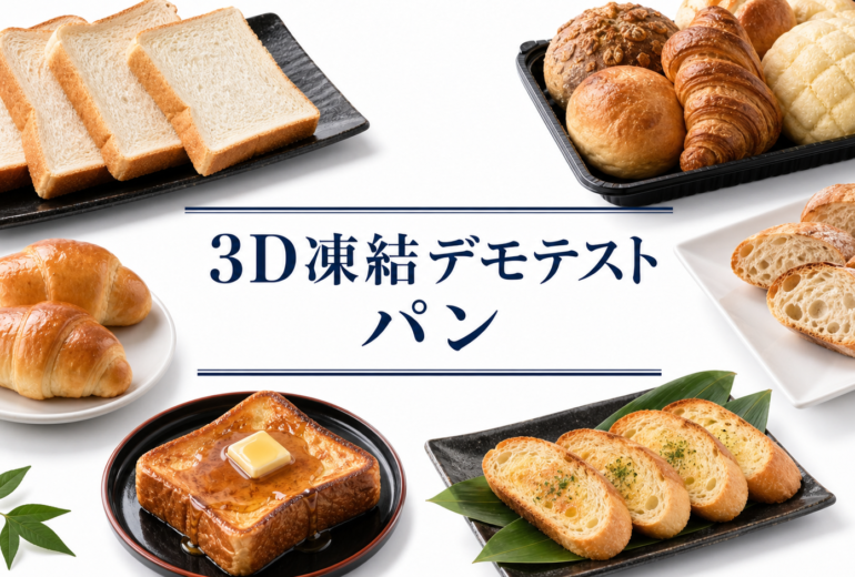 パンを3Dフリーザー®で急速冷凍するデモテスト